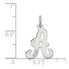 Lex & Lu Sterling Silver Stamped Initial A Charm - 3 - Lex & Lu