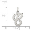 Lex & Lu Sterling Silver Stamped Initial C Charm - 4 - Lex & Lu