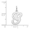 Lex & Lu Sterling Silver Stamped Initial G Charm - 3 - Lex & Lu