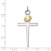 Lex & Lu 18k Gold -plated Sterling Silver Cross Pendant - 4 - Lex & Lu