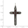 Lex & Lu Sterling Silver January Birthstone Cross Pendant - 3 - Lex & Lu