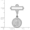 Lex & Lu Sterling Silver w/Rhodium Miraculous Medal Pin - 3 - Lex & Lu