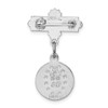 Lex & Lu Sterling Silver w/Rhodium Miraculous Medal Pin - 4 - Lex & Lu