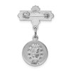 Lex & Lu Sterling Silver w/Rhodium Enameled Miraculous Medal Pin LAL104729 - 4 - Lex & Lu