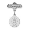 Lex & Lu Sterling Silver w/Rhodium Enameled Miraculous Medal Pin LAL104730 - 4 - Lex & Lu