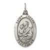 Lex & Lu Sterling Silver Antiqued Saint Joseph Medal LAL104745 - Lex & Lu