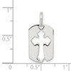 Lex & Lu Sterling Silver Dog Tag Cross Charm - 4 - Lex & Lu