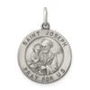 Lex & Lu Sterling Silver Antiqued Saint Joseph Medal LAL104791 - Lex & Lu