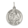 Lex & Lu Sterling Silver Antiqued Saint Anthony Medal LAL104796 - Lex & Lu