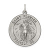 Lex & Lu Sterling Silver Antiqued Saint Florian Medal LAL104810 - Lex & Lu