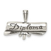 Lex & Lu Sterling Silver Polish & Antique Diploma Pendant - Lex & Lu