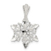 Lex & Lu Sterling Silver D/C Snowflake Pendant - Lex & Lu