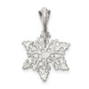 Lex & Lu Sterling Silver D/C Snowflake Pendant - 4 - Lex & Lu