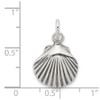 Lex & Lu Sterling Silver Antiqued Sea Shell Charm - 3 - Lex & Lu