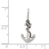 Lex & Lu Sterling Silver Antiqued Anchor and Rope Pendant LAL104952 - 3 - Lex & Lu