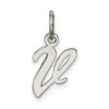 Lex & Lu Sterling Silver Small Script Initial V Charm - Lex & Lu