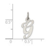 Lex & Lu Sterling Silver Medium Script Initial G Charm - 3 - Lex & Lu