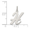 Lex & Lu Sterling Silver Medium Script Initial H Charm - 4 - Lex & Lu