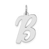 Lex & Lu Sterling Silver Large Script Initial B Charm - Lex & Lu