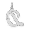 Lex & Lu Sterling Silver Large Script Initial D Charm - 3 - Lex & Lu