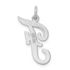 Lex & Lu Sterling Silver Large Script Initial F Charm - 4 - Lex & Lu