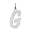 Lex & Lu Sterling Silver Large Script Initial G Charm - Lex & Lu