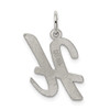 Lex & Lu Sterling Silver Large Script Initial H Charm - 4 - Lex & Lu