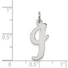 Lex & Lu Sterling Silver Large Script Initial I Charm - 3 - Lex & Lu