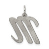 Lex & Lu Sterling Silver Large Script Initial M Charm - 4 - Lex & Lu