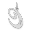 Lex & Lu Sterling Silver Large Fancy Script Initial C Charm - 3 - Lex & Lu