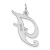 Lex & Lu Sterling Silver Large Fancy Script Initial F Charm - 3 - Lex & Lu