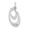 Lex & Lu Sterling Silver Large Fancy Script Initial O Charm - 3 - Lex & Lu