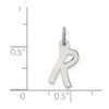 Lex & Lu Sterling Silver Small Initial R Charm - 3 - Lex & Lu