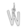 Lex & Lu Sterling Silver Small Initial W Charm - 4 - Lex & Lu