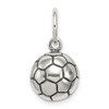 Lex & Lu Sterling Silver Antique Soccer Ball Charm - Lex & Lu