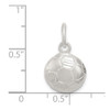 Lex & Lu Sterling Silver D/C Soccer Ball Charm - 3 - Lex & Lu