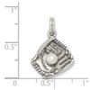 Lex & Lu Sterling Silver Baseball Glove w/Simulated Pearl Charm - 3 - Lex & Lu