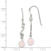 Lex & Lu Sterling Silver Rose Quartz Antiqued Dangle Earrings - 4 - Lex & Lu