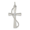 Lex & Lu Sterling Silver CZ Cross Pendant LAL105198 - Lex & Lu