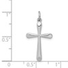 Lex & Lu Sterling Silver w/Rhodium Cross Charm LAL105210 - 4 - Lex & Lu