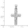 Lex & Lu Sterling Silver w/Rhodium Hollow Crucifix Pendant - 4 - Lex & Lu