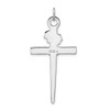 Lex & Lu Sterling Silver w/Rhodium & 18k G/P Crucifix Pendant LAL105235 - 3 - Lex & Lu