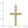 Lex & Lu Sterling Silver w/Rhodium & 18k G/P Crucifix Pendant LAL105238 - 4 - Lex & Lu