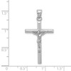 Lex & Lu Sterling Silver w/Rhodium Polished Crucifix Pendant - 4 - Lex & Lu
