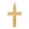 Lex & Lu Sterling Silver & 24k Gold -plated INRI Crucifix Pendant LAL105255 - Lex & Lu