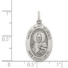 Lex & Lu Sterling Silver Antiqued Sacred Heart of Jesus Medal LAL105262 - 3 - Lex & Lu