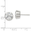 Lex & Lu Sterling Silver 9mm CZ Round Bezel Stud Earrings - 4 - Lex & Lu