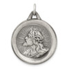 Lex & Lu Sterling Silver Jesus Medal Pendant - Lex & Lu