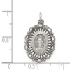 Lex & Lu Sterling Silver Antiqued Miraculous Medal LAL105281 - 3 - Lex & Lu