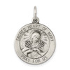 Lex & Lu Sterling Silver Antiqued Sacred Heart of Mary Medal LAL105315 - Lex & Lu
